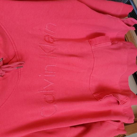Calvin Klein Embroidered Pink Graphic Long Slv Sz XXL Hoodie - Picture 3 of 13